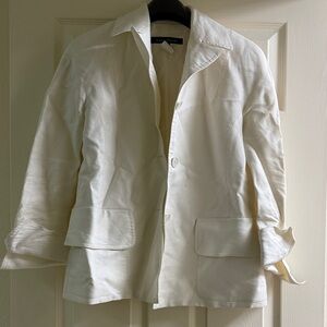 Laura Ashley Women's Cream Tailored Blazer